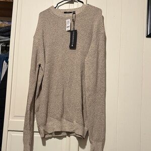 Men's Beige Knit Sweater